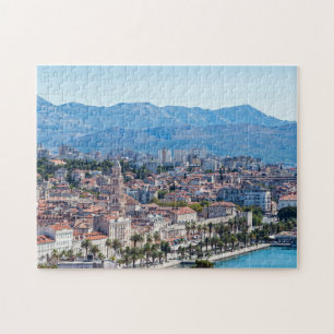Luchtfoto van de waterkant van de stad Split, Dalm Legpuzzel