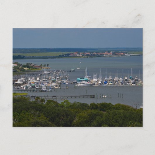 Luchtfoto van Florida Marina Briefkaart (Voorkant)