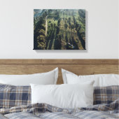 Luchtfoto van groen-blad bomen canvas afdruk (Insitu (Slaapkamer))