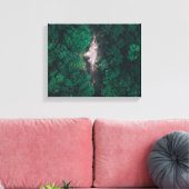 Luchtfoto van groen bos canvas afdruk (Insitu (Woonkamer))