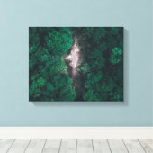 Luchtfoto van groen bos canvas afdruk (Insitu (Houten vloer))