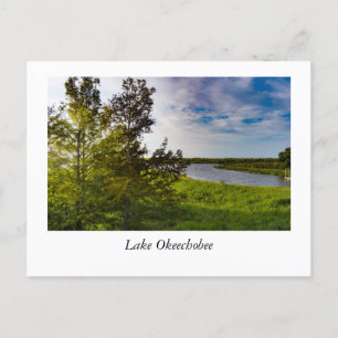 Luchtfoto van het meer van Okeechobee Briefkaart