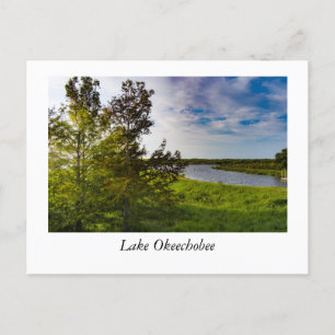 Luchtfoto van het meer van Okeechobee Briefkaart