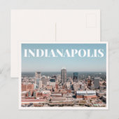 Luchtfoto van het stadscentrum van Indianapolis, I Briefkaart (Voorkant / Achterkant)
