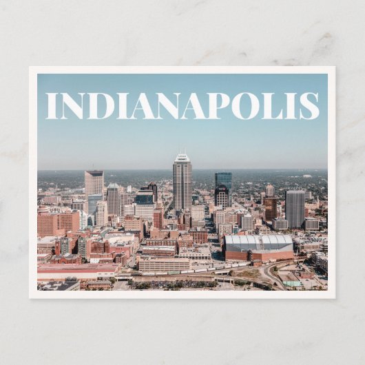 Luchtfoto van het stadscentrum van Indianapolis, I Briefkaart (Voorkant)