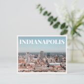 Luchtfoto van het stadscentrum van Indianapolis, I Briefkaart (Staand voorkant)