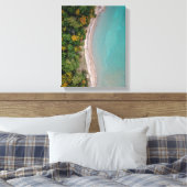 luchtfoto van het strand canvas afdruk (Insitu (Slaapkamer))