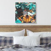 Luchtfoto van hoogbouw canvas afdruk (Insitu (Slaapkamer))