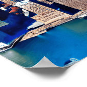 Luchtfoto van Manhattan Uitzicht Poster (Hoek)