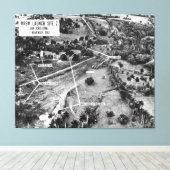 Luchtfoto van raketten in Cuba 1962 Canvas Afdruk (Insitu (Houten vloer))