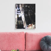 Luchtfoto van stadslichten canvas afdruk (Insitu (Woonkamer))