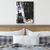 Luchtfoto van stadslichten canvas afdruk (Insitu (Slaapkamer))