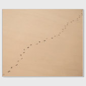 Luchtfoto van voetafdrukken in het zand cadeaupapier (Vlak)