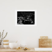 Luchtfotografie Californië zwart-wit Poster (Keuken)