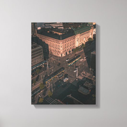 Luchtfotografie Stadsgebouwen Canvas Afdruk (Voorkant)