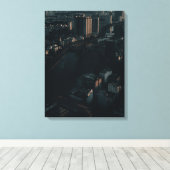 Luchtfotografie van betonnen hoogbouw canvas afdruk (Insitu (Houten vloer))