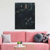 Luchtfotografie van betonnen hoogbouw canvas afdruk (Insitu (Woonkamer))