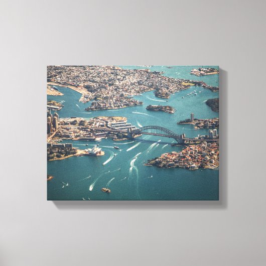 Luchtfotografie van brug canvas afdruk (Voorkant)