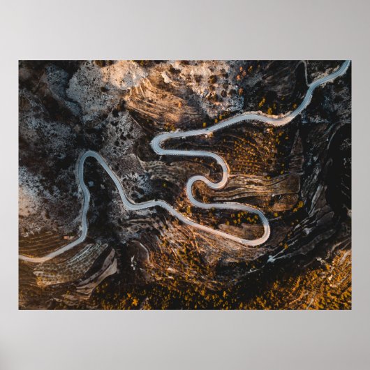 LUCHTFOTOGRAFIE VAN DE WEG POSTER (Voorkant)