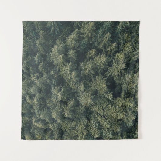 Luchtfotografie van groene bomen wandkleed (Voorkant)