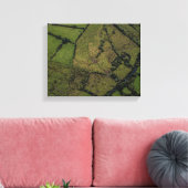 Luchtfotografie van groene velden canvas afdruk (Insitu (Woonkamer))