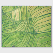 Luchtfotografie van rijstveld cadeaupapier (Vlak)