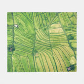 Luchtfotografie van rijstveld fleece deken (Voorkant (Horizontaal))