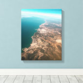 Luchtfotografie van stad C Canvas Afdruk (Insitu (Houten vloer))