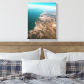 Luchtfotografie van stad C Canvas Afdruk (Insitu (Slaapkamer))