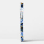 Luchtfoto's van paraplu's van de blauwe en witte p Case-Mate iPhone case (Achterkant / Links)