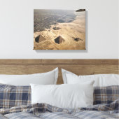 Luchtfoto's van pyramiden uit Egypte Canvas Afdruk (Insitu (Slaapkamer))