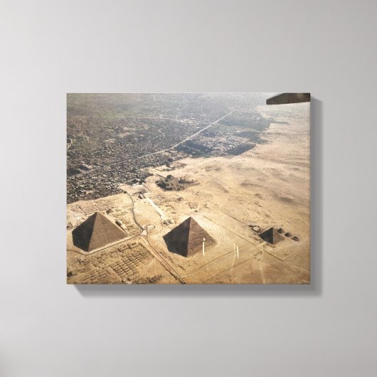 Luchtfoto's van pyramiden uit Egypte Canvas Afdruk (Voorkant)