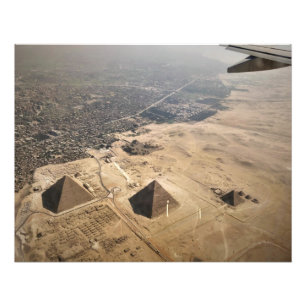 Luchtfoto's van pyramiden uit Egypte Foto Afdruk