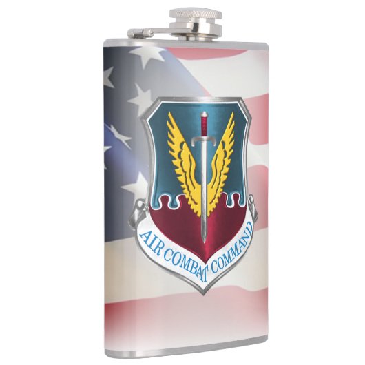 Luchtgevechtscommando met Amerikaanse vlag Heupfles (Rechts)