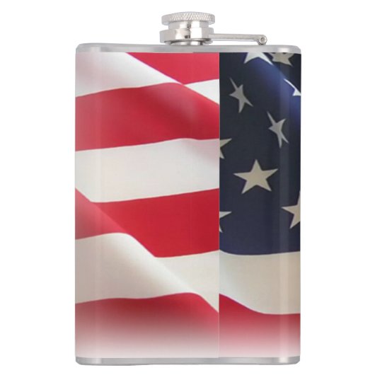 Luchtgevechtscommando met Amerikaanse vlag Heupfles (Achterkant)