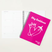 Luchtgodin, Hart met Pijl & Vliegtuig, Roze Planner (Display)