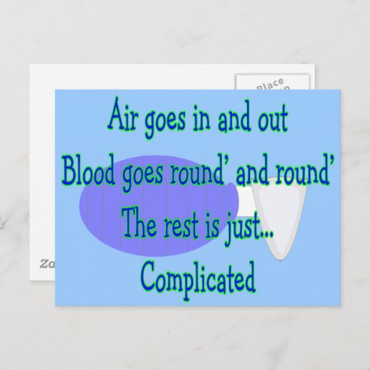 Luchtgoten en uit...De rest is gecompliceerd Briefkaart (Voorkant / Achterkant)