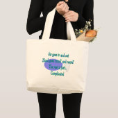 Luchtgoten en uit...De rest is gecompliceerd Grote Tote Bag (Voorkant (product))