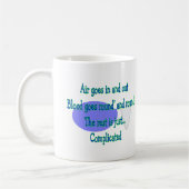 Luchtgoten en uit...De rest is gecompliceerd Koffiemok (Links)