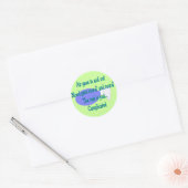 Luchtgoten en uit...De rest is gecompliceerd Ronde Sticker (Envelop)