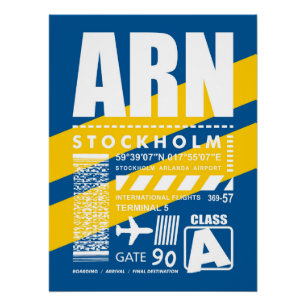 Luchthaven ARN Stockholm Perfect Poster