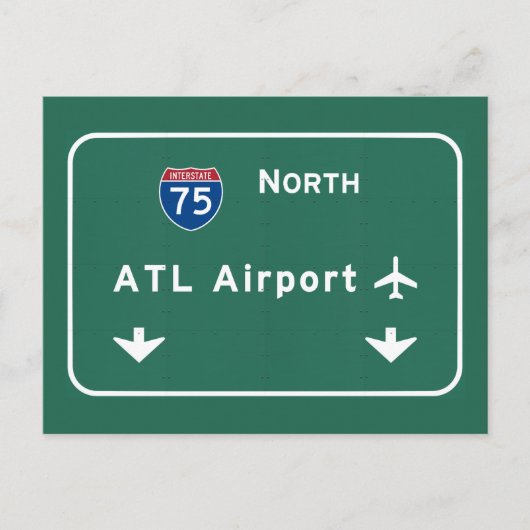 Luchthaven Atlanta ATL I-75 N Interstate Georgia - Briefkaart (Voorkant)
