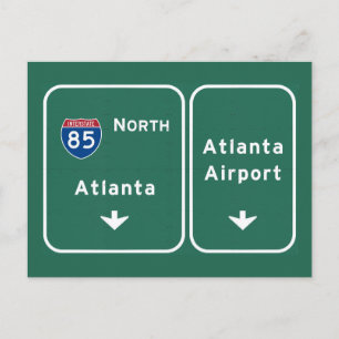 Luchthaven Atlanta ATL I-85 N Interstate Georgia - Briefkaart