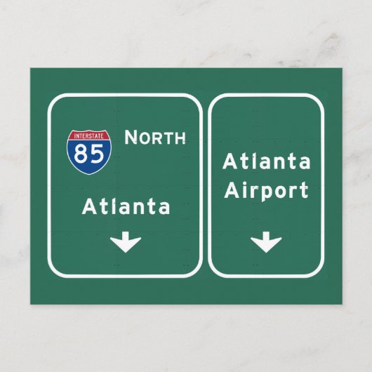 Luchthaven Atlanta ATL I-85 N Interstate Georgia - Briefkaart (Voorkant)
