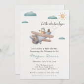 Luchthaven Baby Shower-uitnodigingen reizen Kaart (Voorkant / Achterkant)