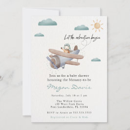 Luchthaven Baby Shower-uitnodigingen reizen Kaart