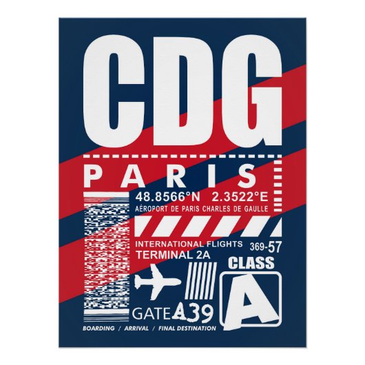 Luchthaven CDG Parijs Perfect Poster (Voorkant)