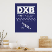 Luchthaven Dubai Internationaal DXB Poster (Keuken)