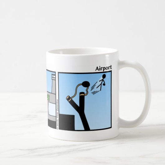 Luchthaven Funny Stickman Mok - 020 (Rechts)