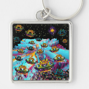 Luchthaven Galaxia Veeslia Sleutelhanger